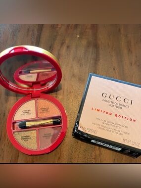 Gucci Eyeshadow Palette NIB in Red and Gold Tones